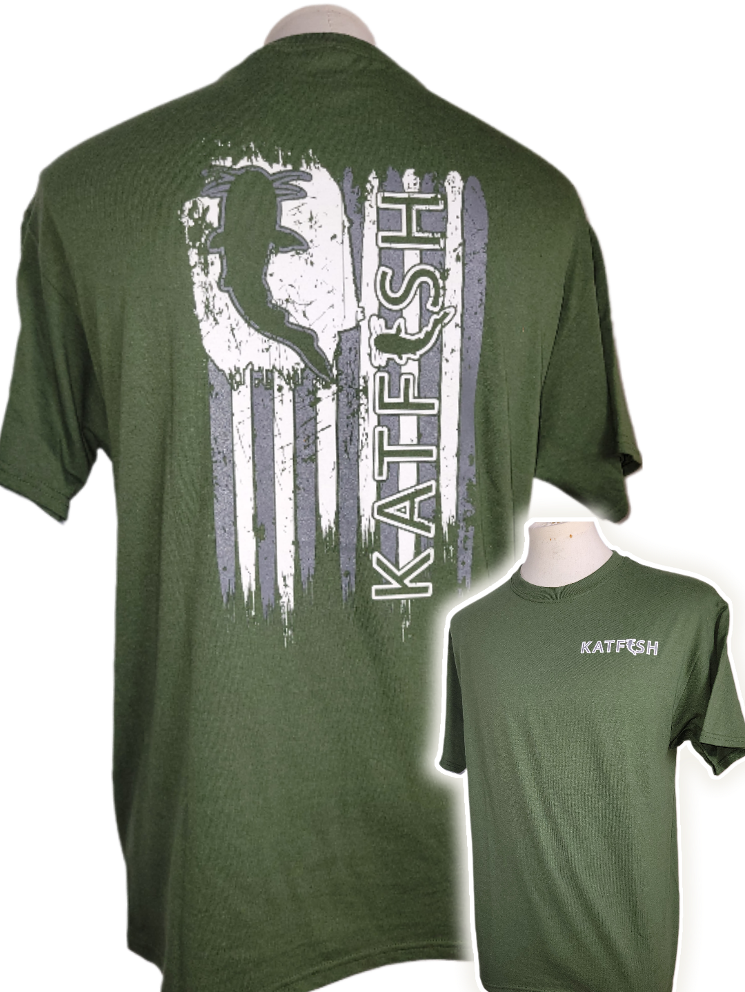 Thrashed Flag Green Tee-Shirt