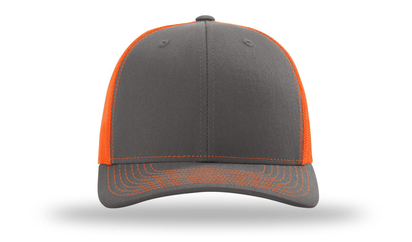 CAT Diesel Power Patch Trucker Hat – Richardson 112 Snapback – Charcoal/Safety Orange