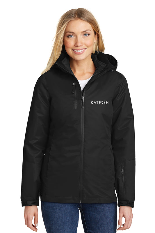 LADIES (Black) Cold Weather WaterProof 3N1 Jactet