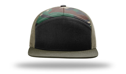 Trucker flat - Black / Green Camo / Loden