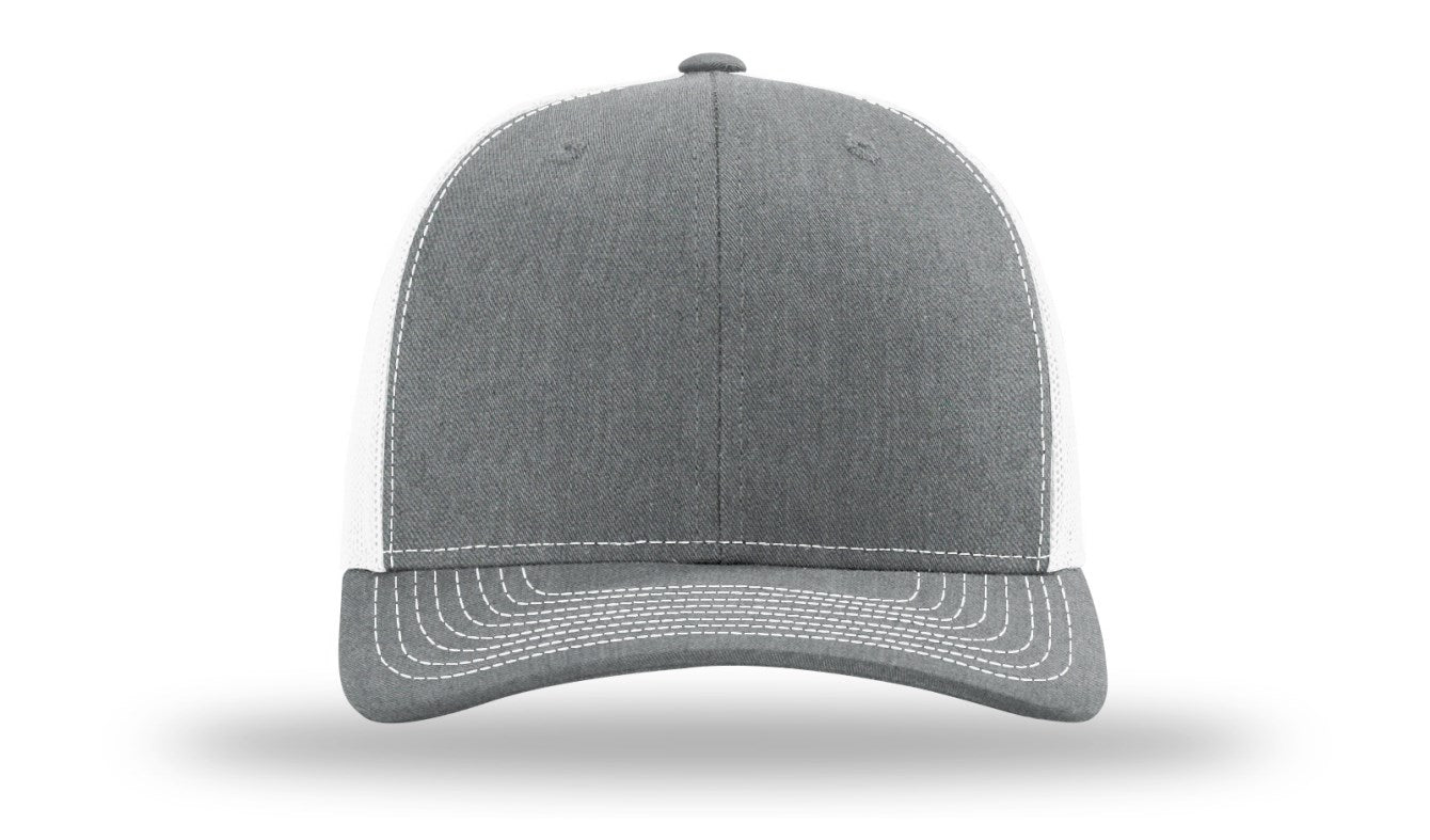 Trucker R112- Heather Grey / White