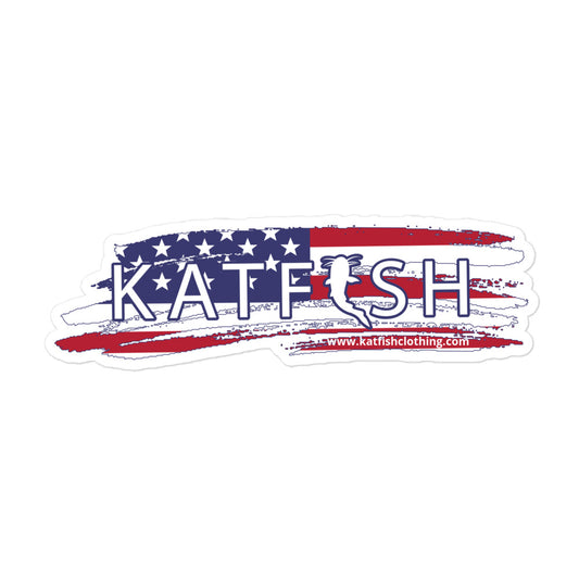 THRASHED KATFISH FLAG (RWB) 5.25"