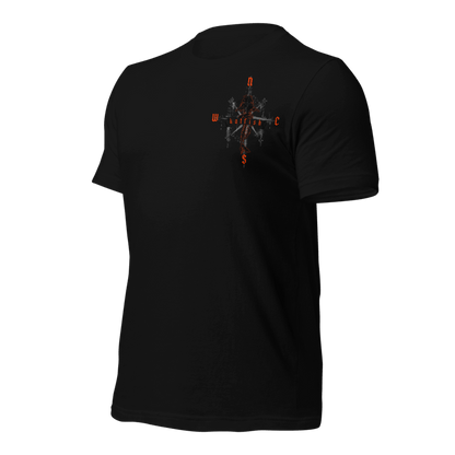 "Skeleton Compass" Tee-Shirts (Neon Orange)