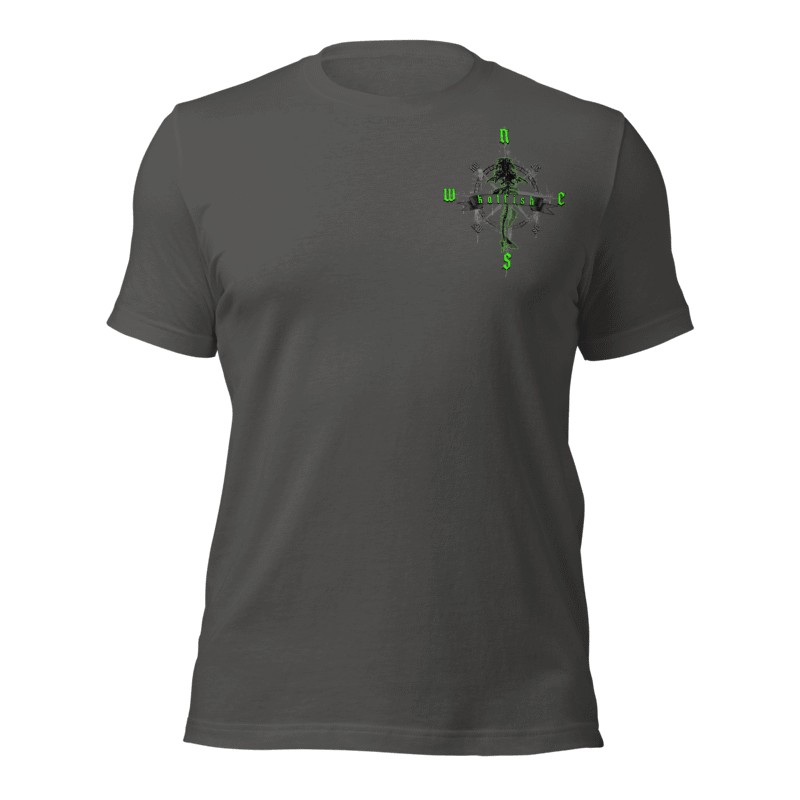 "Skeleton Compass" Tee-Shirts (Neon Green)