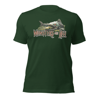 "Monsters are REEL" Tee-Shirts (White Logo)