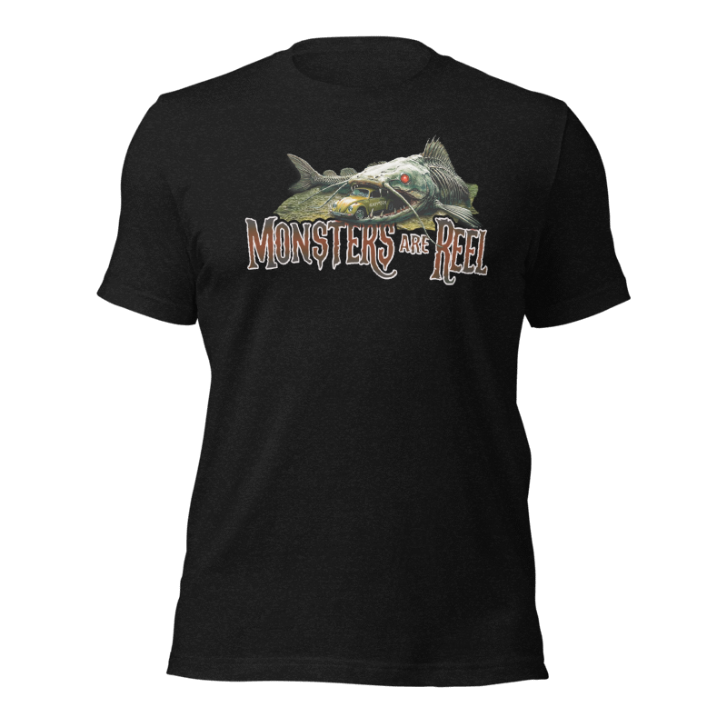 "Monsters are REEL" Tee-Shirts (White Logo)