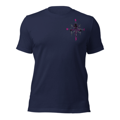 "Skeleton Compass" Tee-Shirts (Neon Pink)