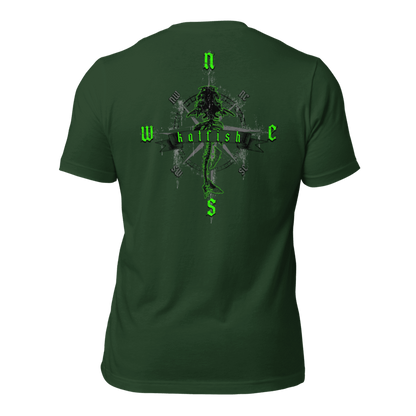 "Skeleton Compass" Tee-Shirts (Neon Green)