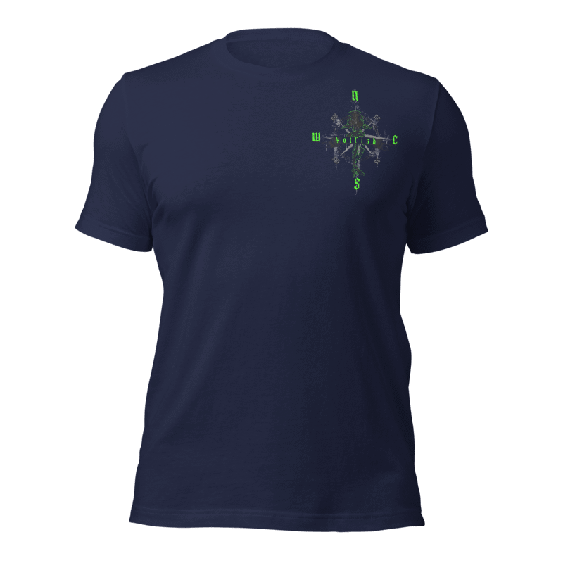 "Skeleton Compass" Tee-Shirts (Neon Green)