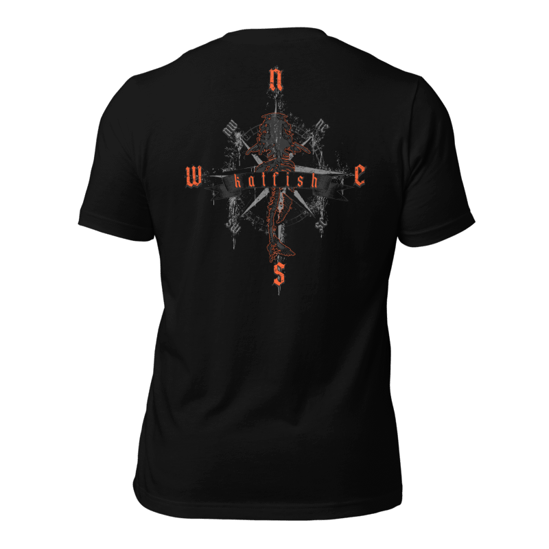 "Skeleton Compass" Tee-Shirts (Neon Orange)