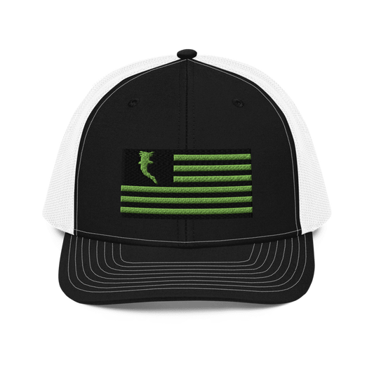 Flag Embroidered Neon Green (Snapback)