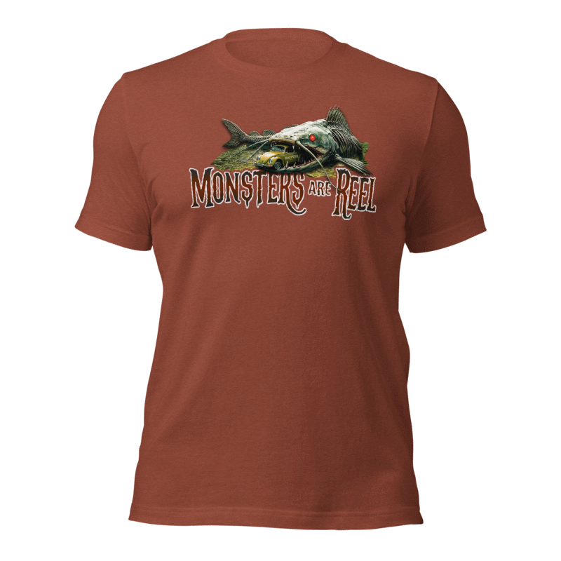"Monsters are REEL" Tee-Shirts (White Logo)