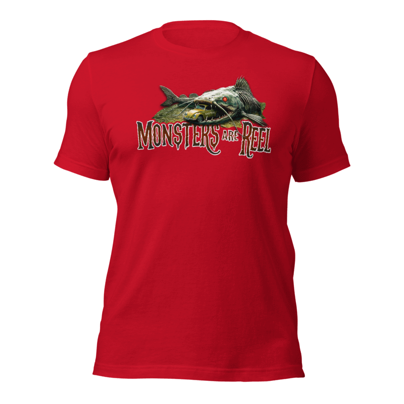 "Monsters are REEL" Tee-Shirts (White Logo)