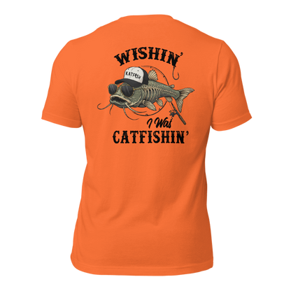"WISHIN' I WAS CATFISHIN" Tee-Shirts (Black Logo)