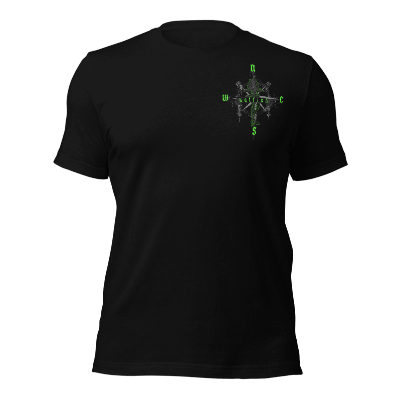"Skeleton Compass" Tee-Shirts (Neon Green)