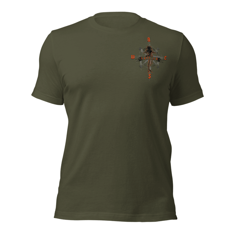 "Skeleton Compass" Tee-Shirts (Neon Orange)