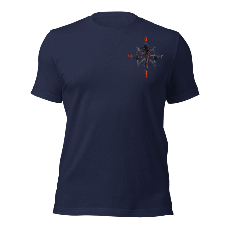 "Skeleton Compass" Tee-Shirts (Neon Orange)