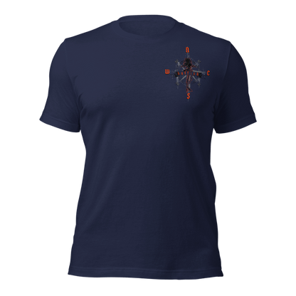 "Skeleton Compass" Tee-Shirts (Neon Orange)