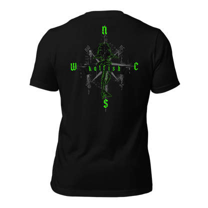 "Skeleton Compass" Tee-Shirts (Neon Green)