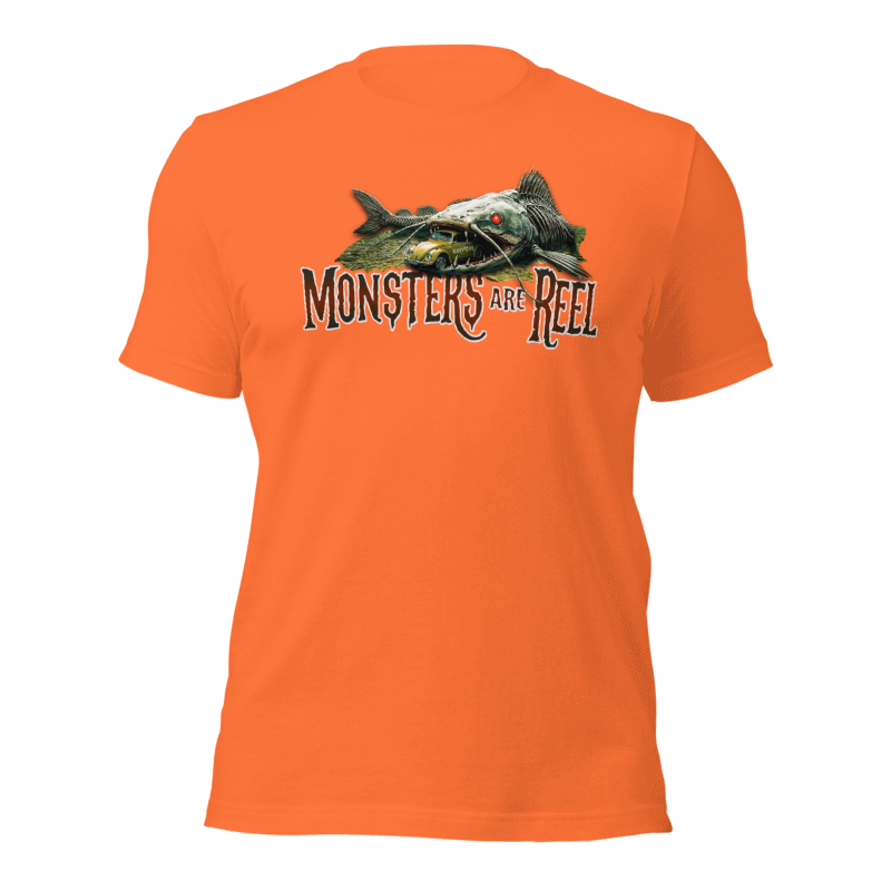 "Monsters are REEL" Tee-Shirts (White Logo)