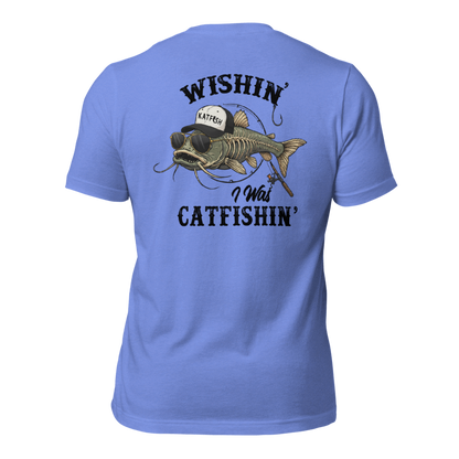 "WISHIN' I WAS CATFISHIN" Tee-Shirts (Black Logo)