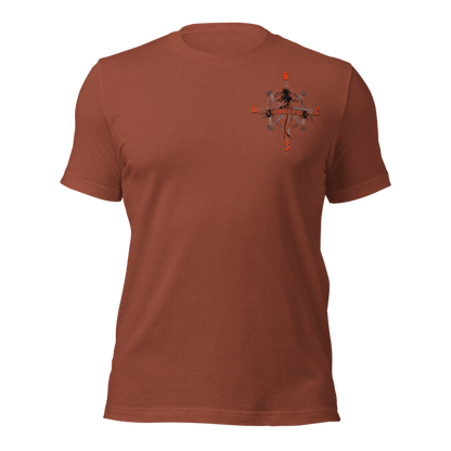"Skeleton Compass" Tee-Shirts (Neon Orange)