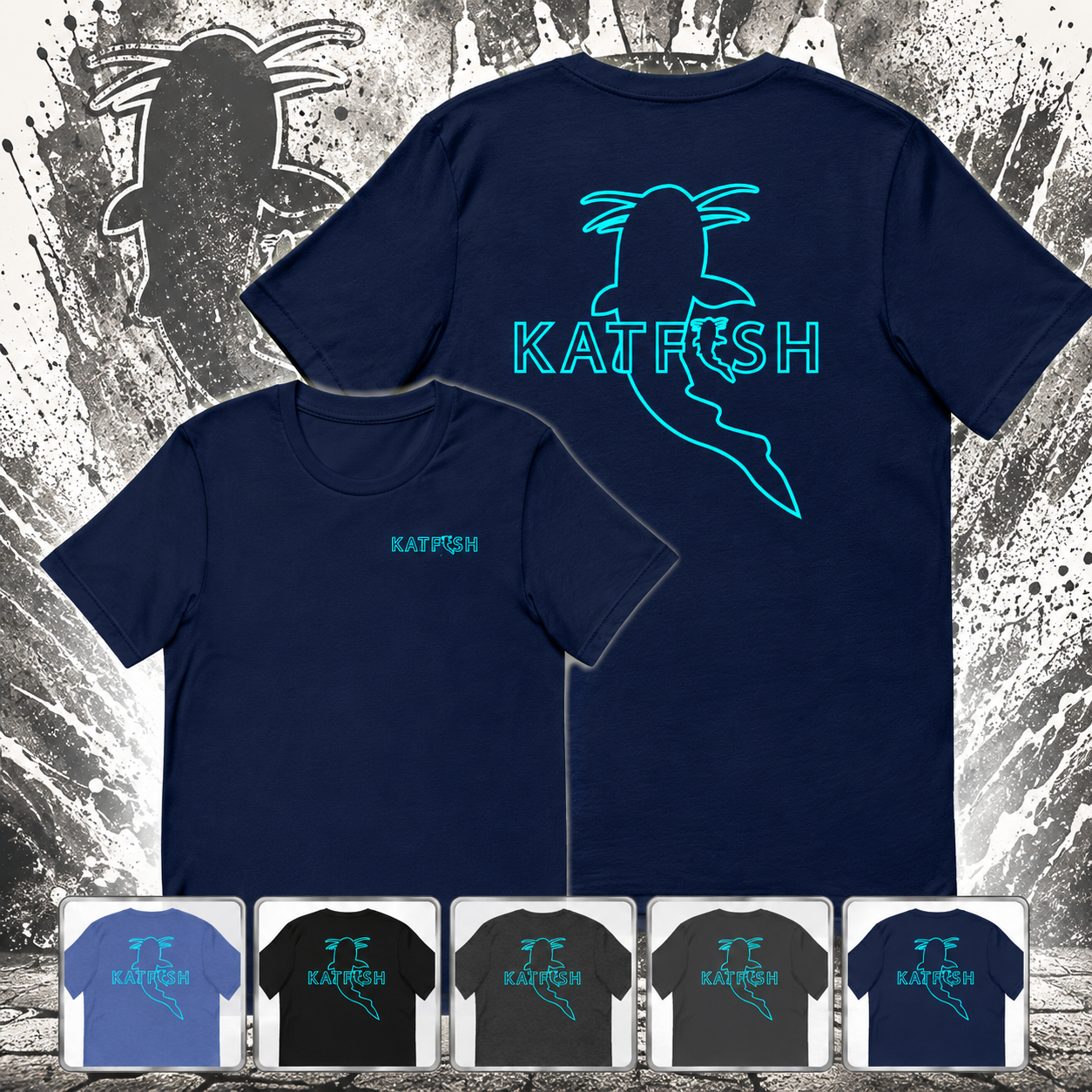 Aqua Outline Tee Shirts