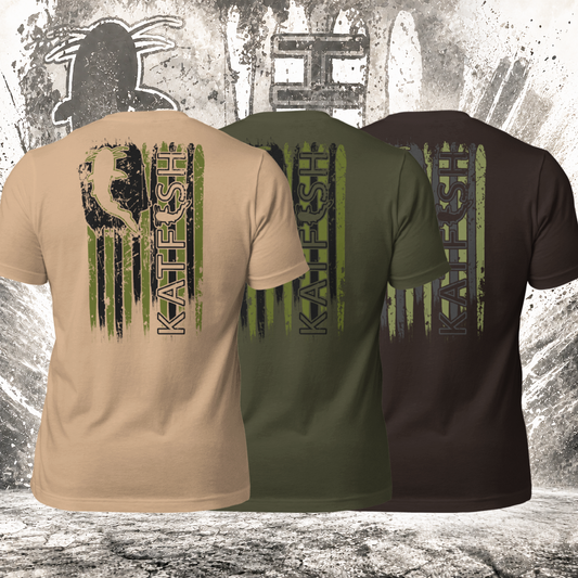 Thrashed FLAG Tee-Shirts (Army)