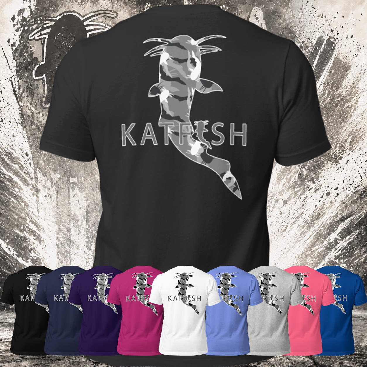 "BIGKAT KAMO" Tee-Shirts (Snow Camo)
