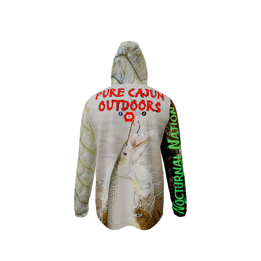 Pure Cajun Hooded LS Jersey