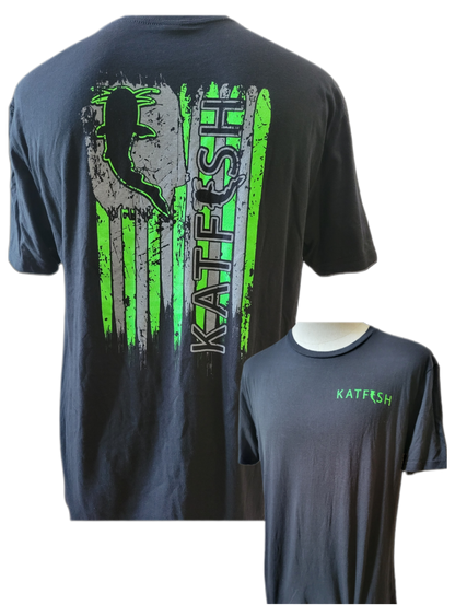 Thrashed Flag Slime Green Tee-Shirt