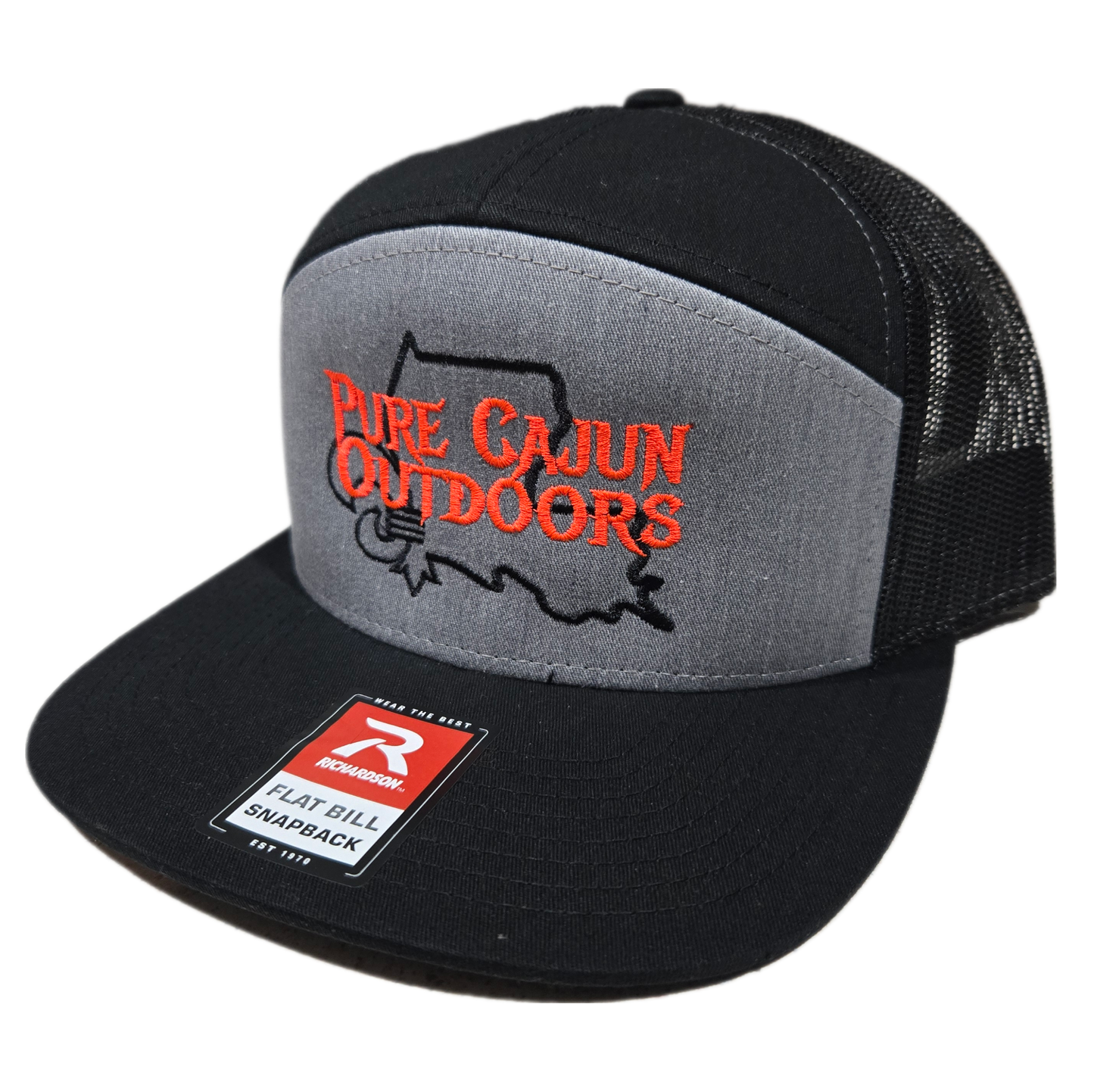 Pure Cajun Outdoors Official (Snapback) Heather Grey/Black