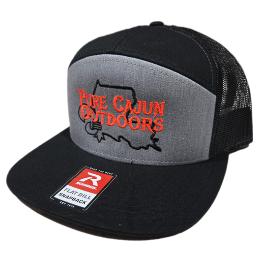 Pure Cajun Outdoors Official (Snapback) Heather Grey/Black