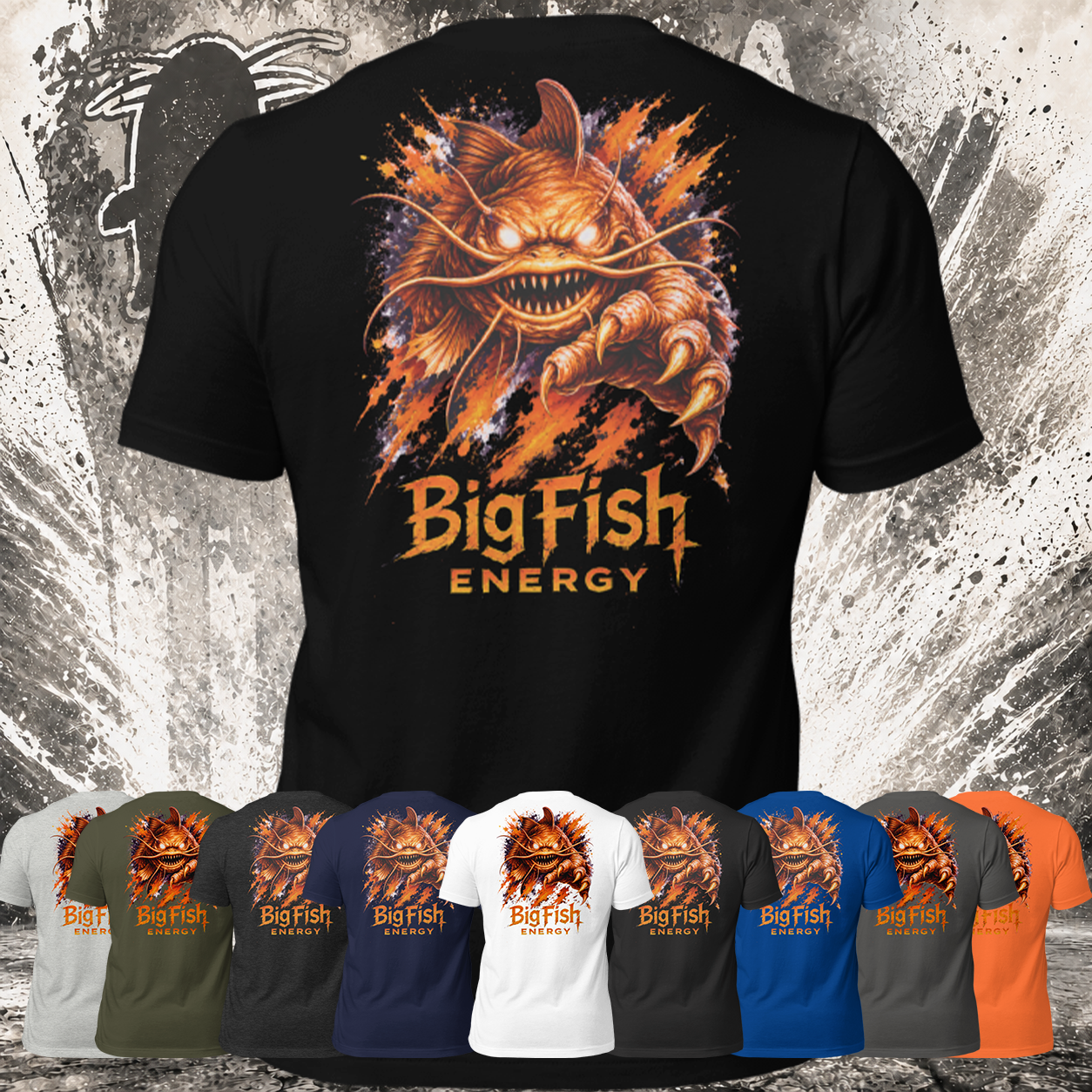 "BIG FISH Energy 2.0" Tee-Shirts (Orange)