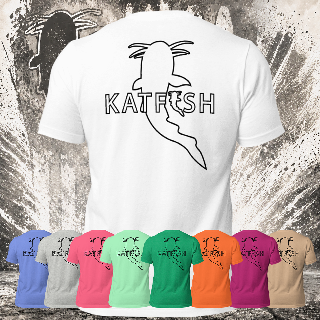 "KATFISH Outline" Tee Shirts (Black Logo)