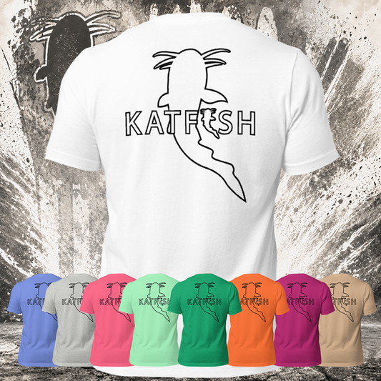 "KATFISH Outline" Tee Shirts (Black Logo)