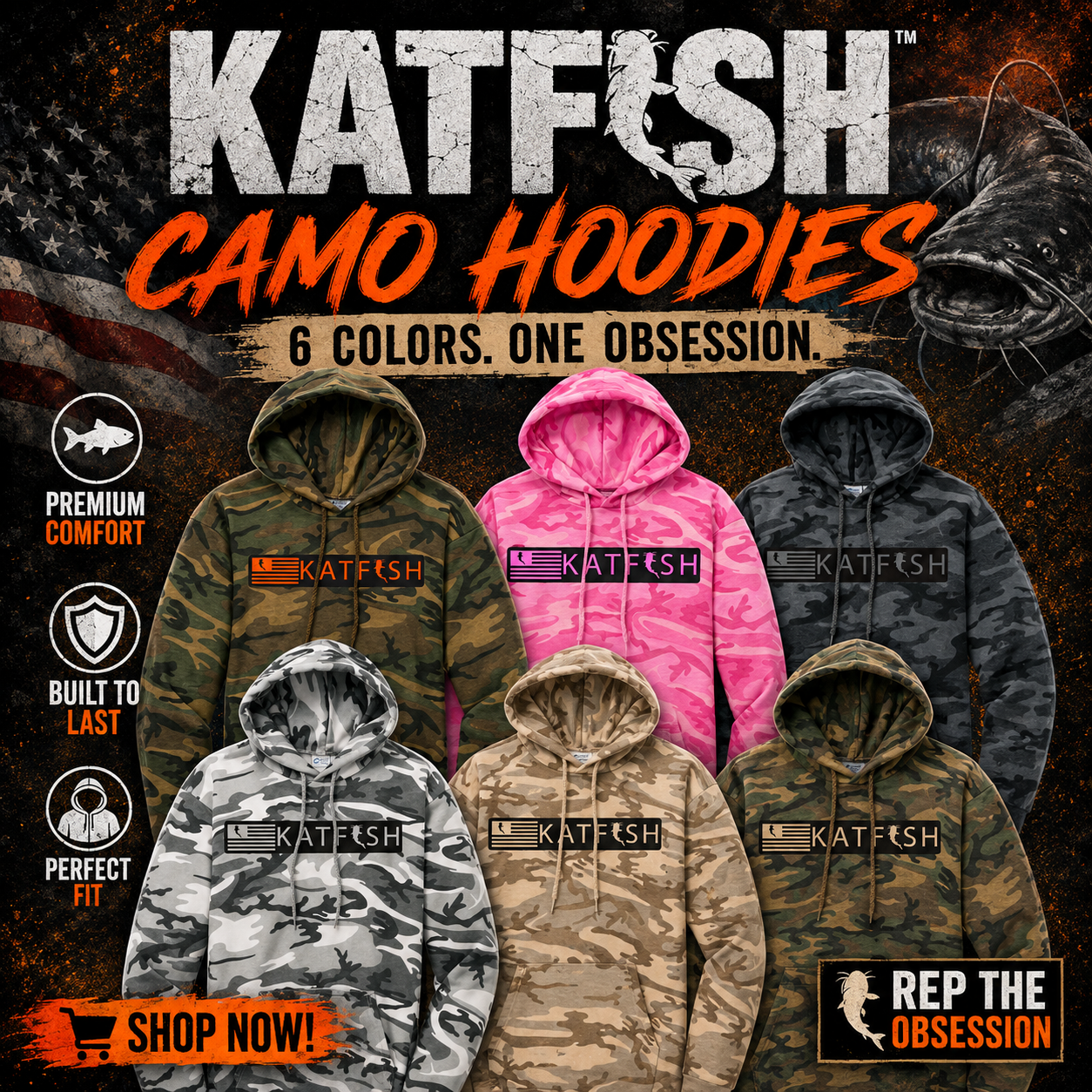 Catfishing Camo Hoodie