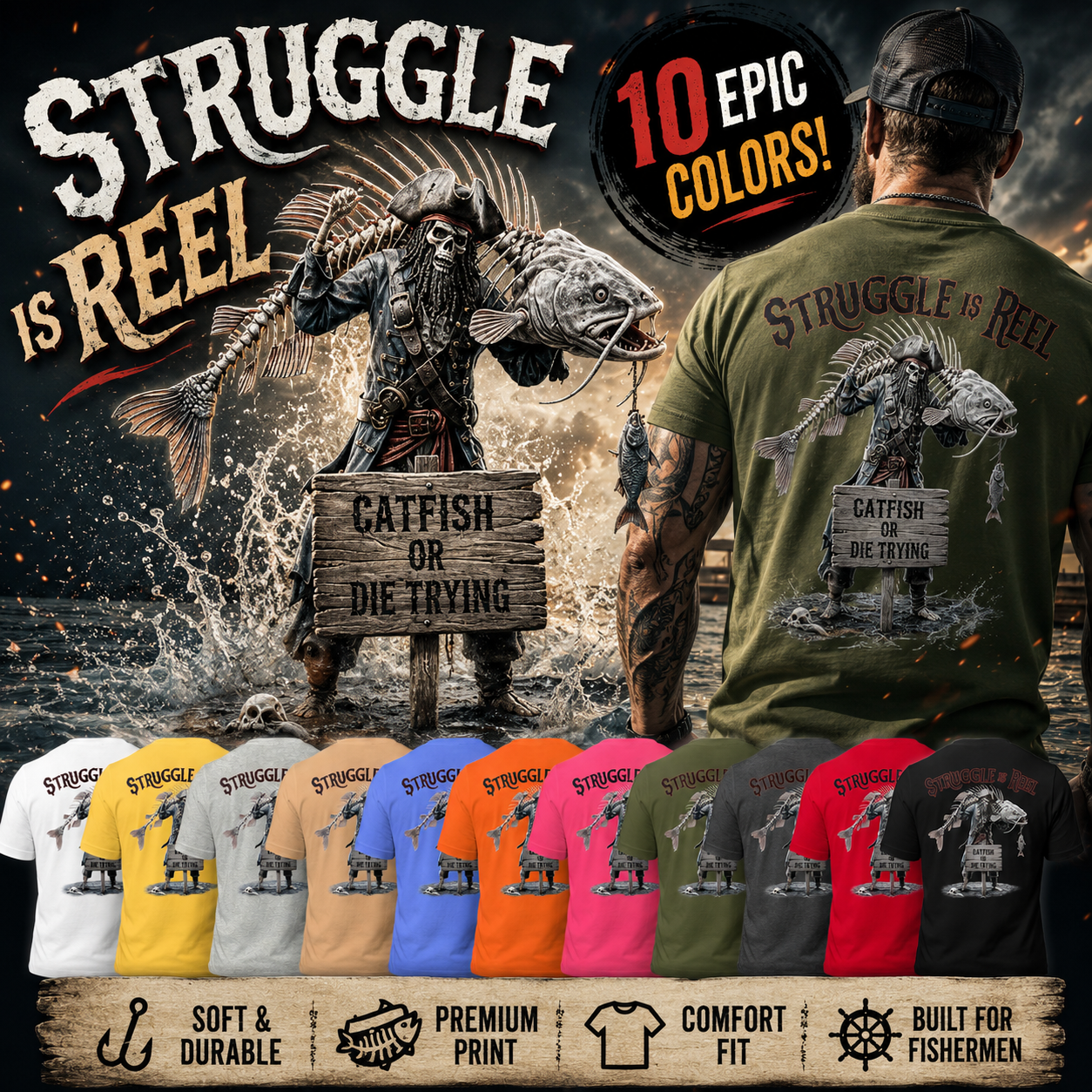 "The Struggle is REEL" Tee-Shirts