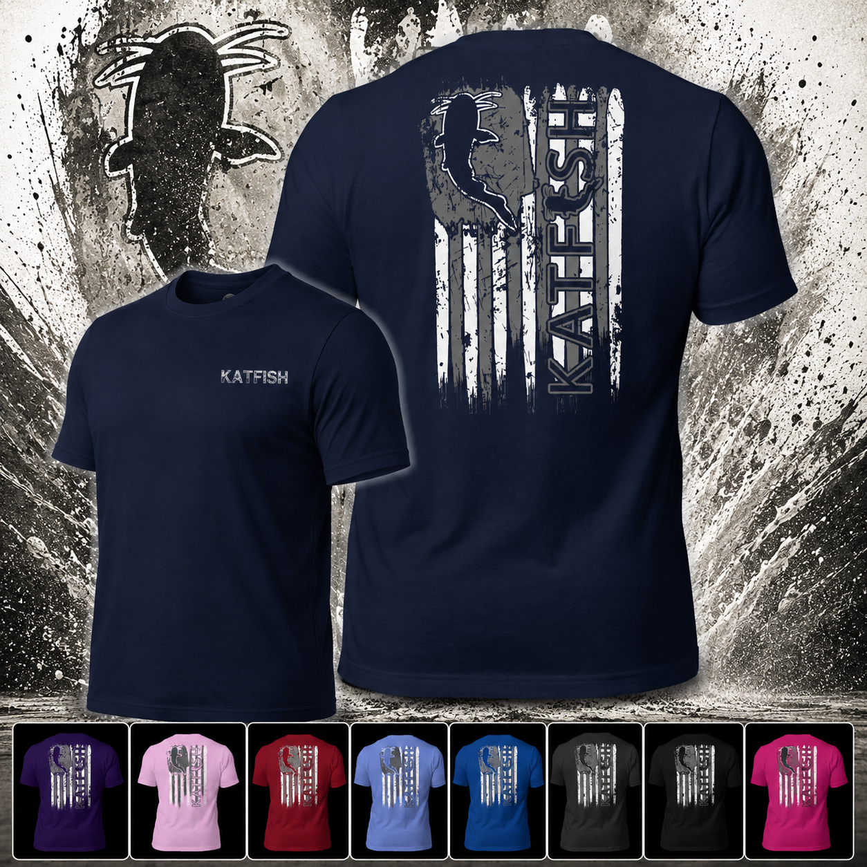 Thrashed Flag Tee-Shirt (White Logo)