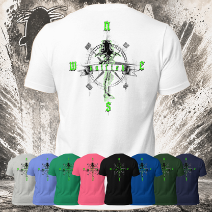 "Skeleton Compass" Tee-Shirts (Neon Green)