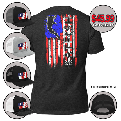 RWB Flag Dark H. Grey Tee-Shirt COMBO