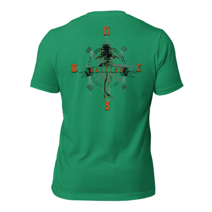 "Skeleton Compass" Tee-Shirts (Neon Orange)