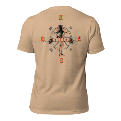"Skeleton Compass" Tee-Shirts (Neon Orange)