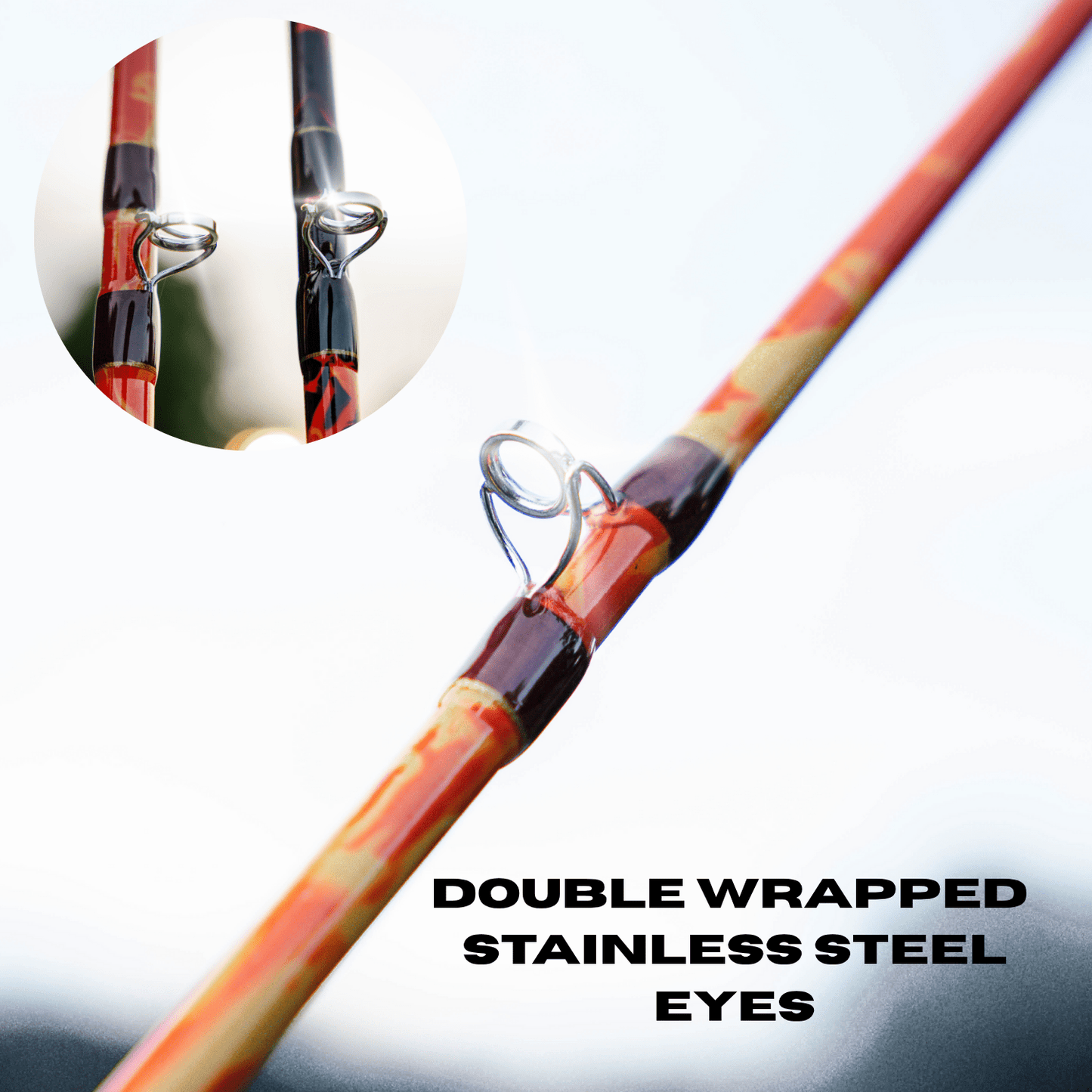 Orange Dragon Fire 2.0 Casting Glow Rod