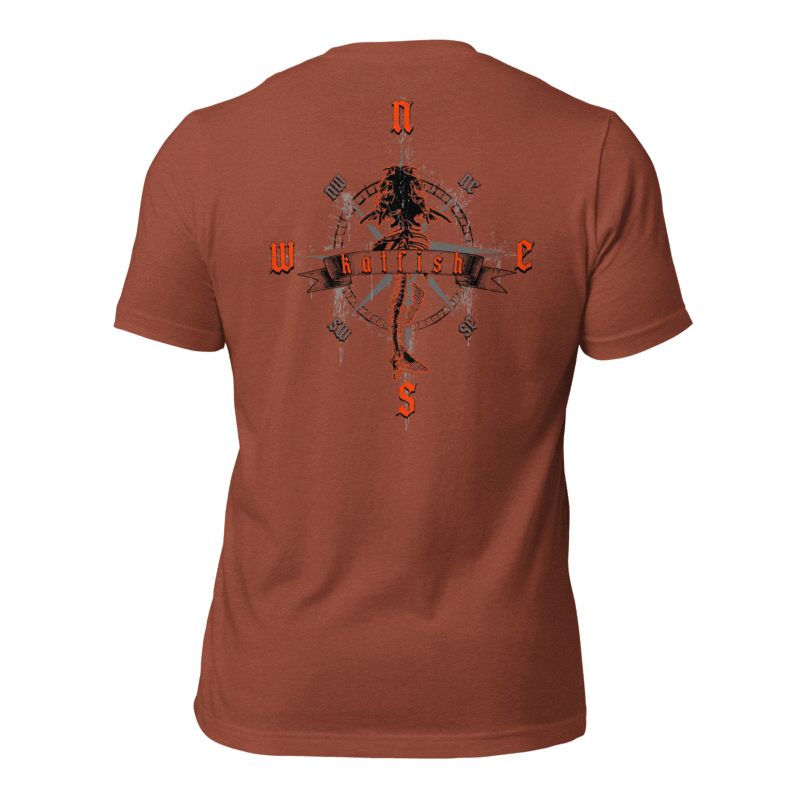 "Skeleton Compass" Tee-Shirts (Neon Orange)