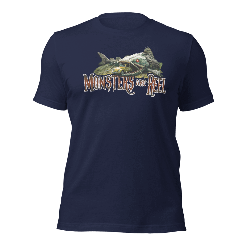 "Monsters are REEL" Tee-Shirts (White Logo)