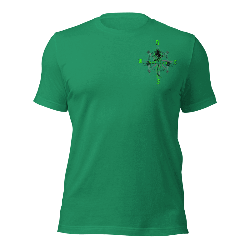 "Skeleton Compass" Tee-Shirts (Neon Green)