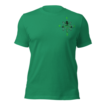 "Skeleton Compass" Tee-Shirts (Neon Green)