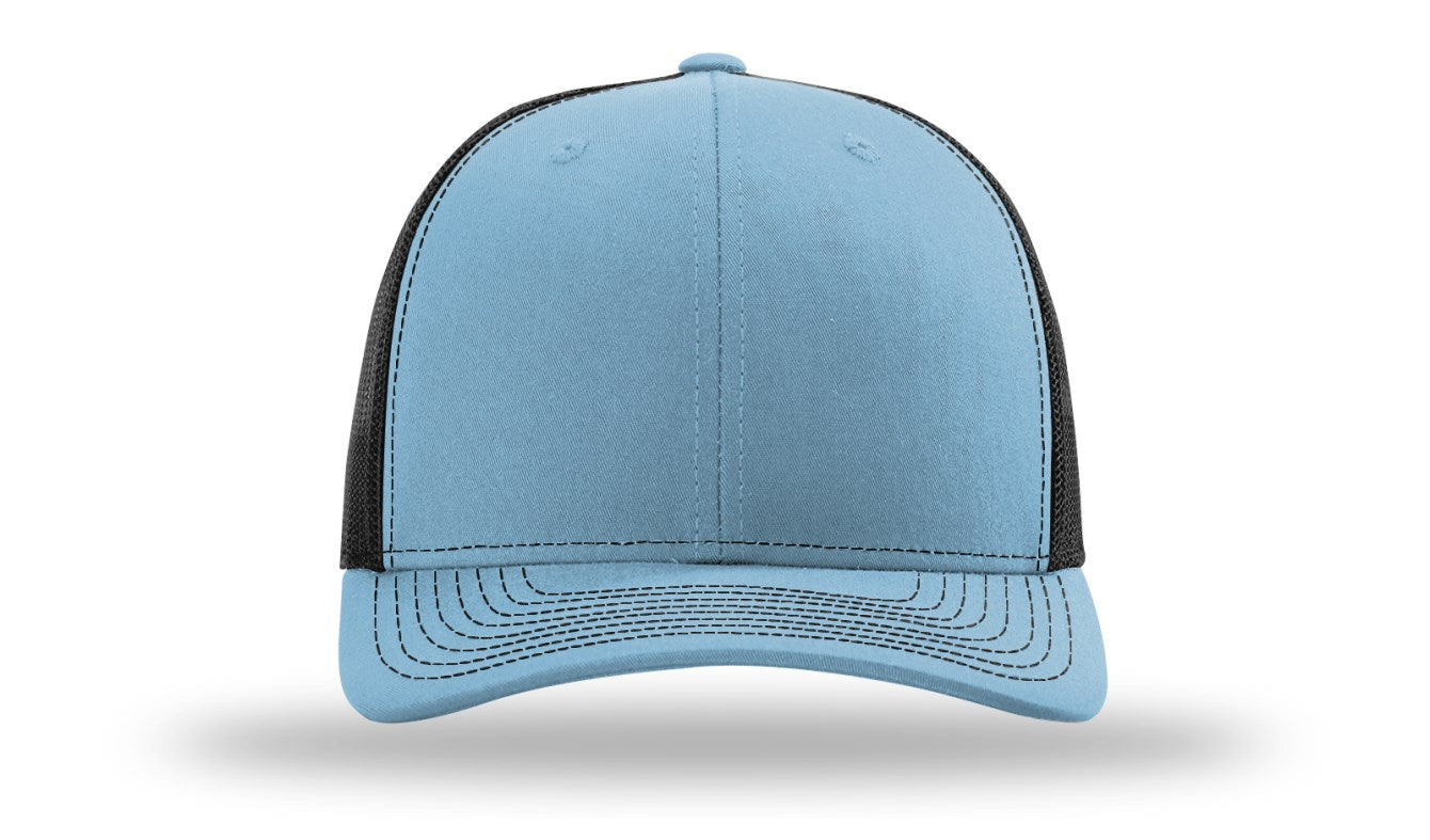 Trucker R112- Columbia Blue / Black – Katfish Clothing