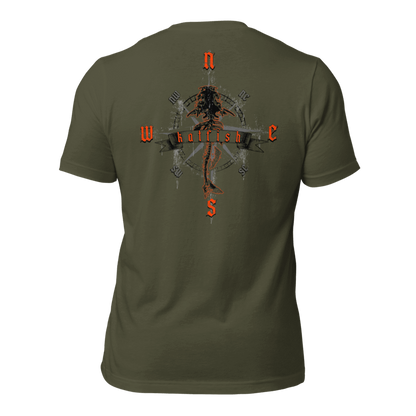 "Skeleton Compass" Tee-Shirts (Neon Orange)